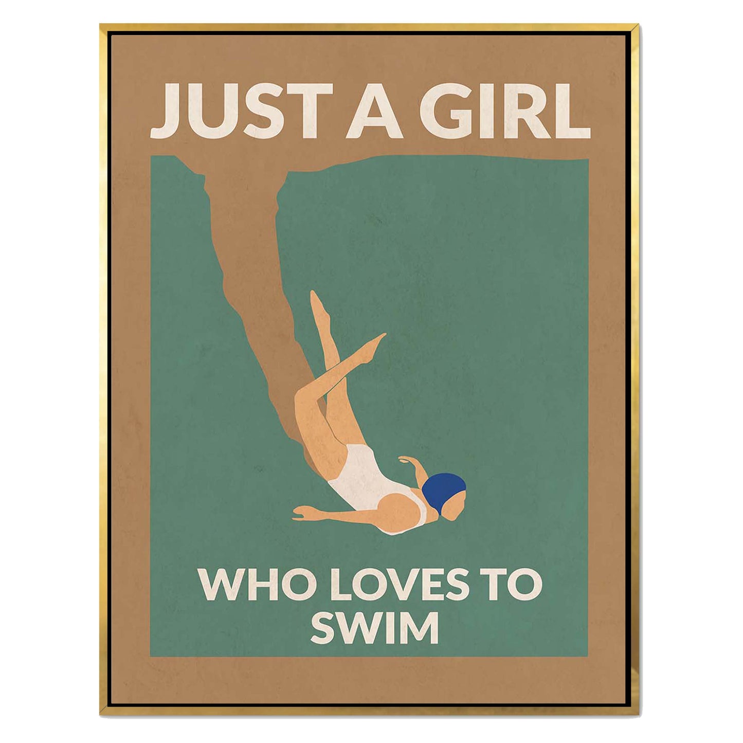 JUST A GIRL WHO LOVES TO SWIM | CANVAS