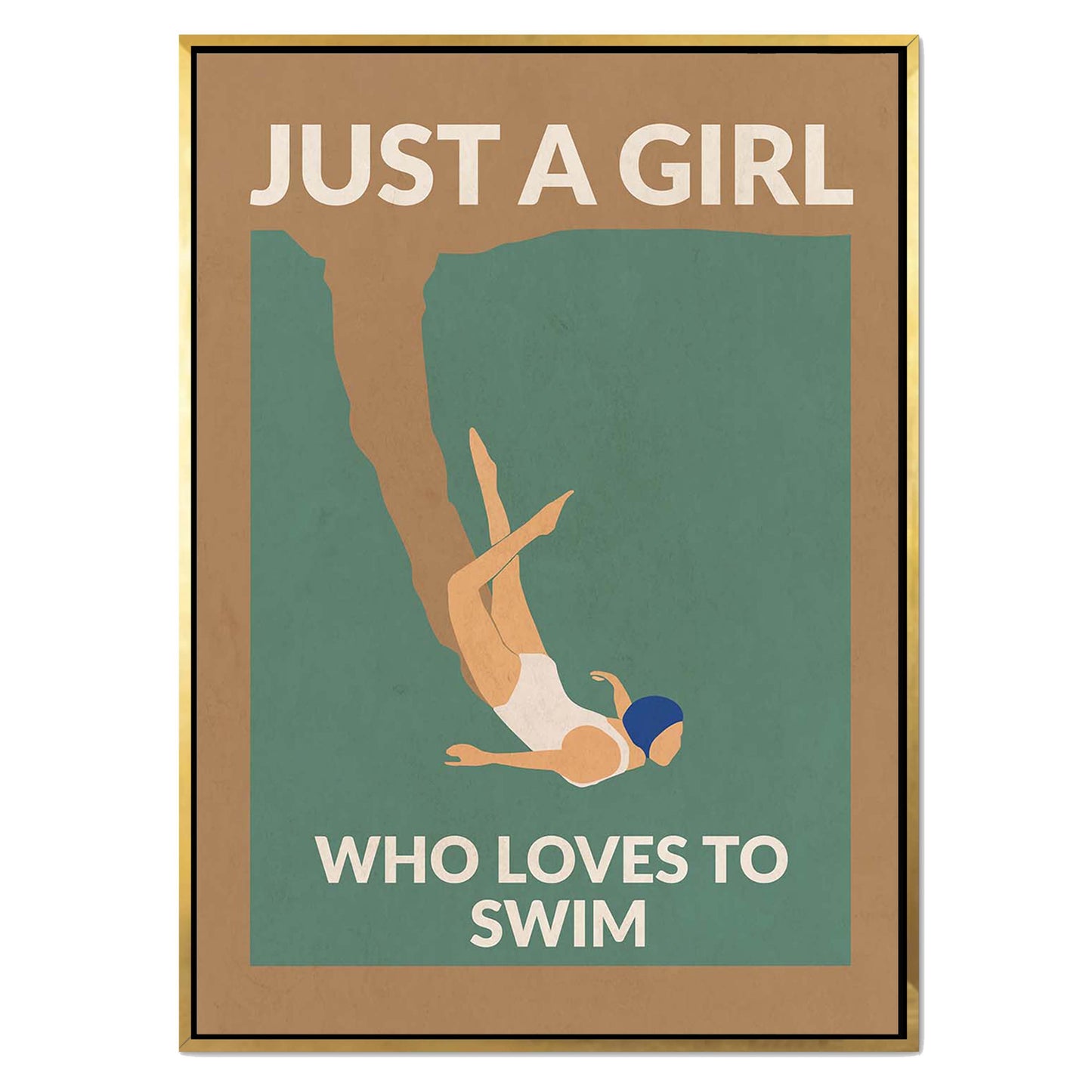 JUST A GIRL WHO LOVES TO SWIM | CANVAS