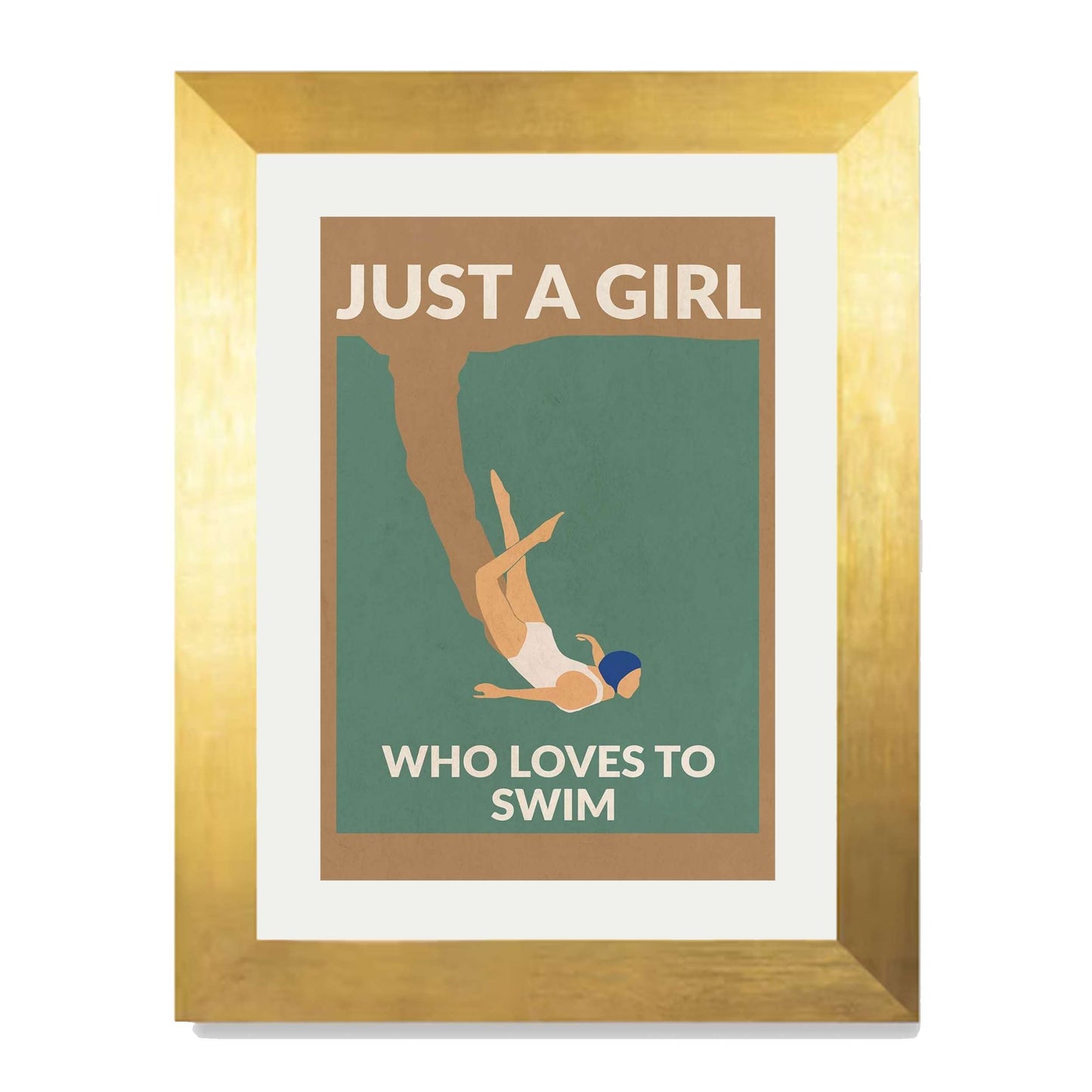 JUST A GIRL WHO LOVES TO SWIM | PRINT