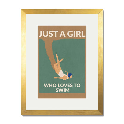 JUST A GIRL WHO LOVES TO SWIM | PRINT