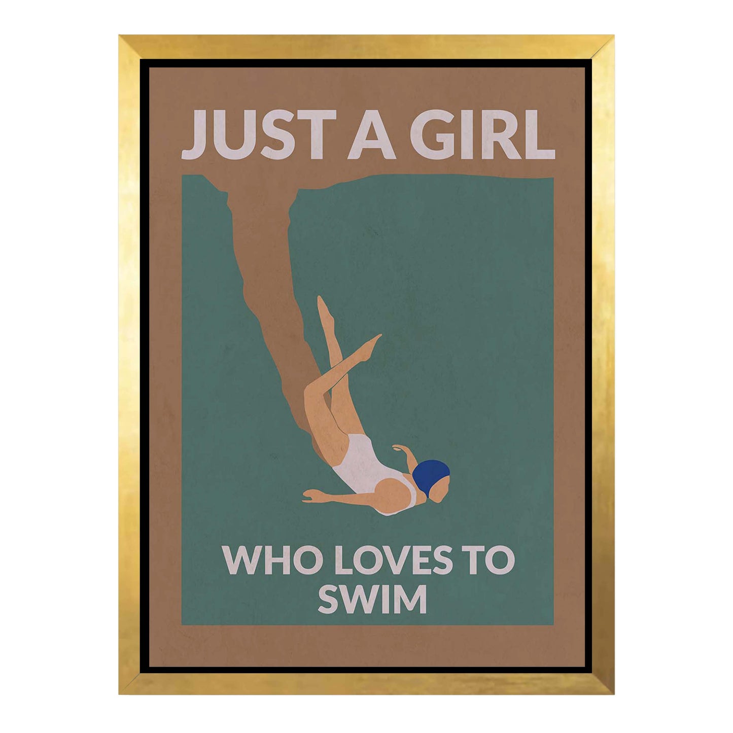 JUST A GIRL WHO LOVES TO SWIM | CANVAS