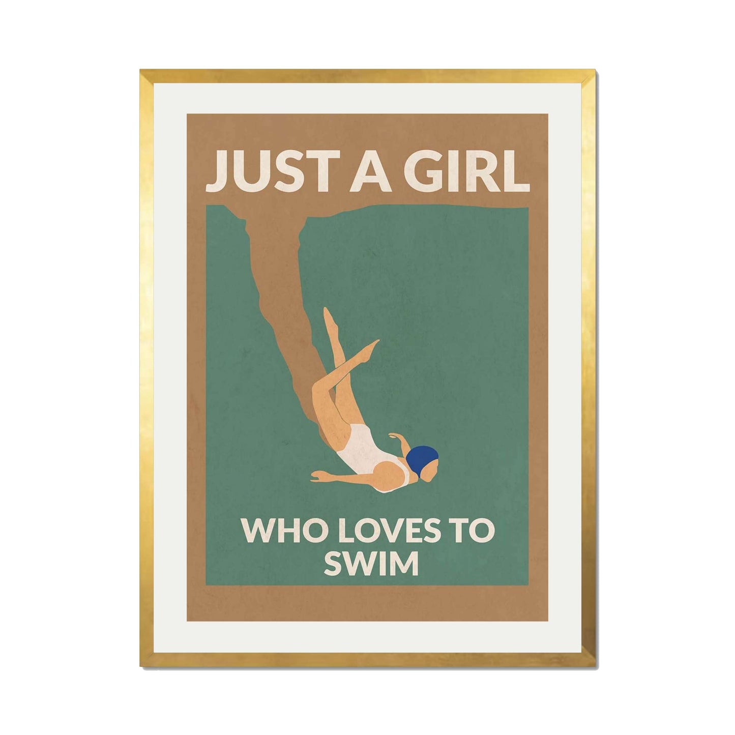 JUST A GIRL WHO LOVES TO SWIM | PRINT
