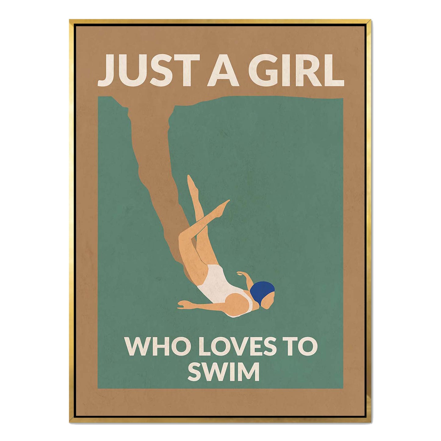 JUST A GIRL WHO LOVES TO SWIM | CANVAS
