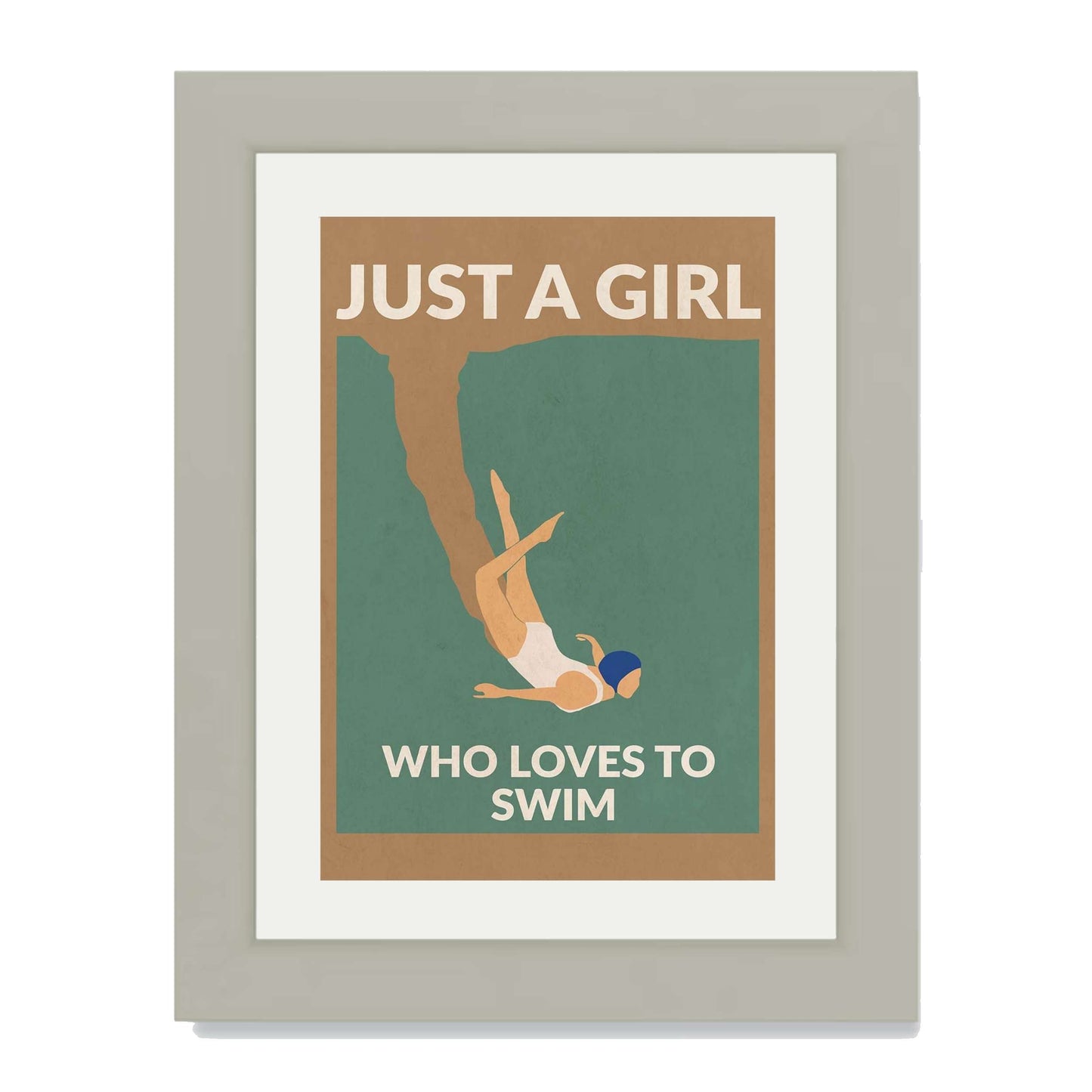 JUST A GIRL WHO LOVES TO SWIM | PRINT