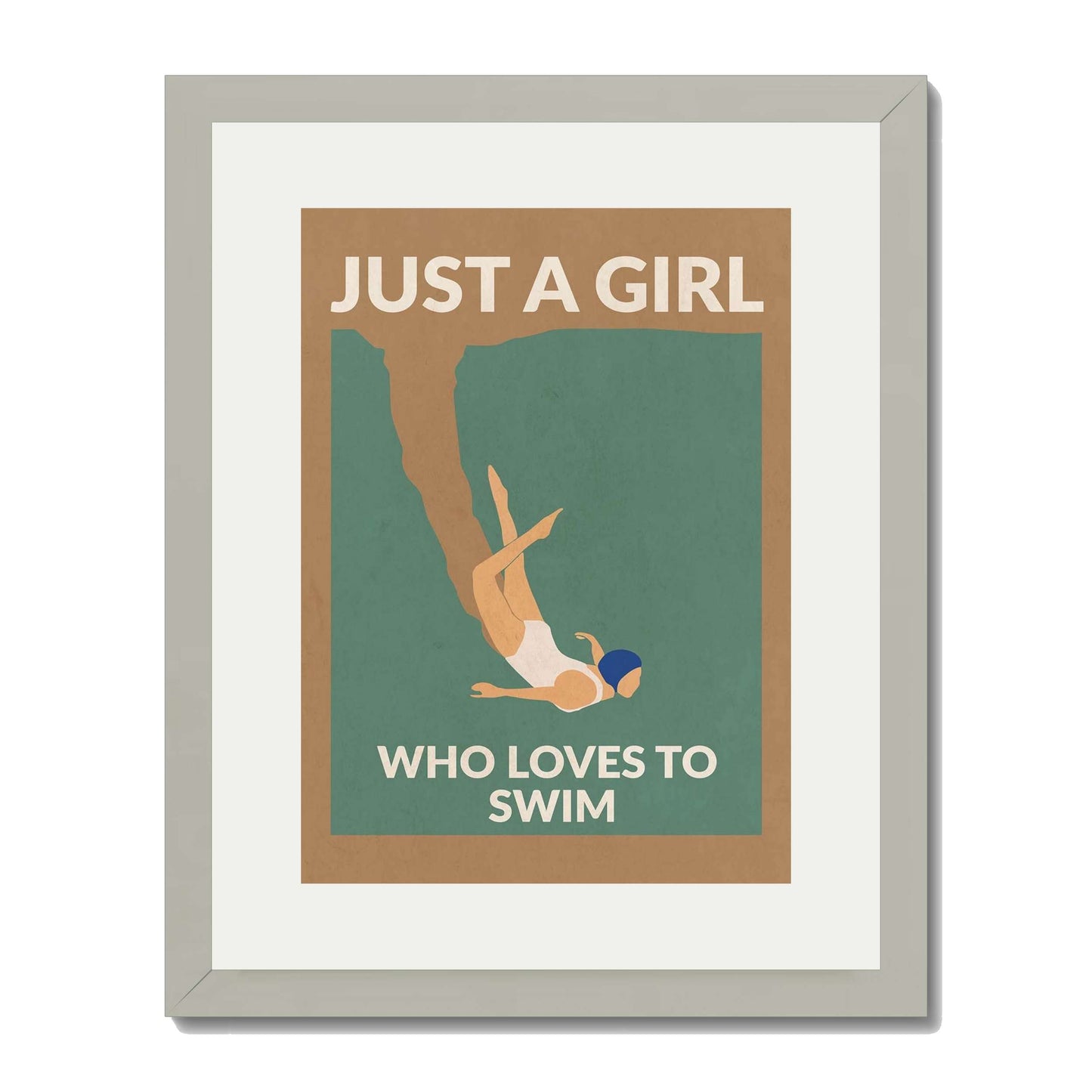 JUST A GIRL WHO LOVES TO SWIM | PRINT