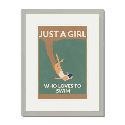 JUST A GIRL WHO LOVES TO SWIM | PRINT