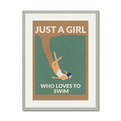 JUST A GIRL WHO LOVES TO SWIM | PRINT