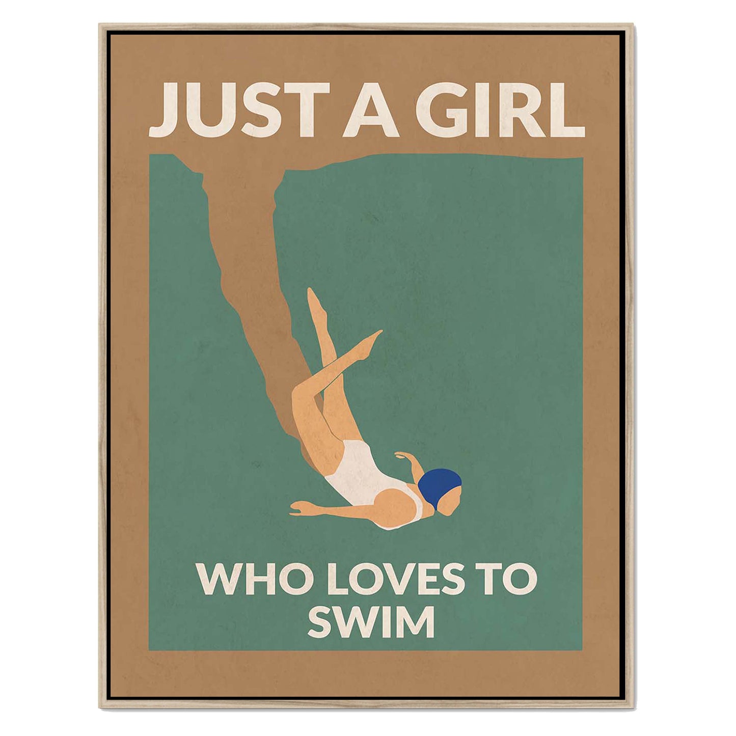 JUST A GIRL WHO LOVES TO SWIM | CANVAS