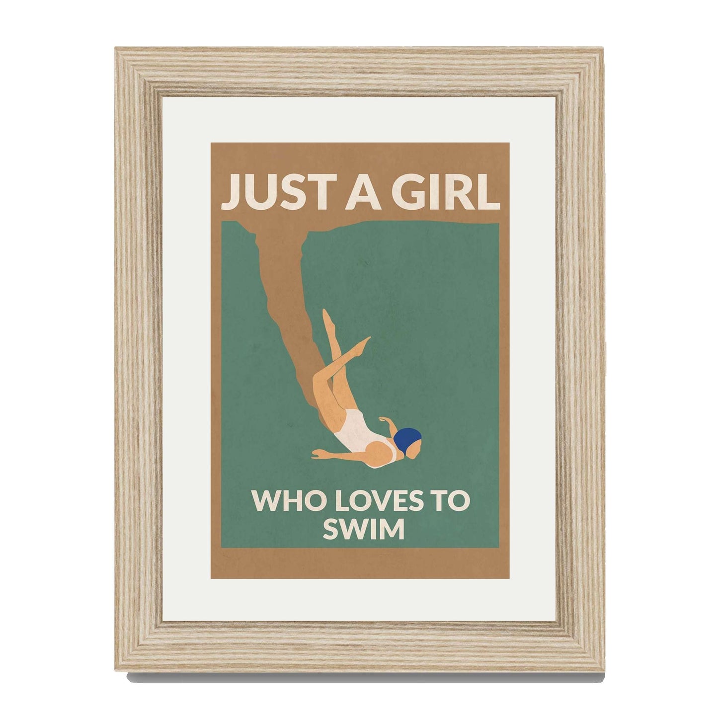 JUST A GIRL WHO LOVES TO SWIM | PRINT