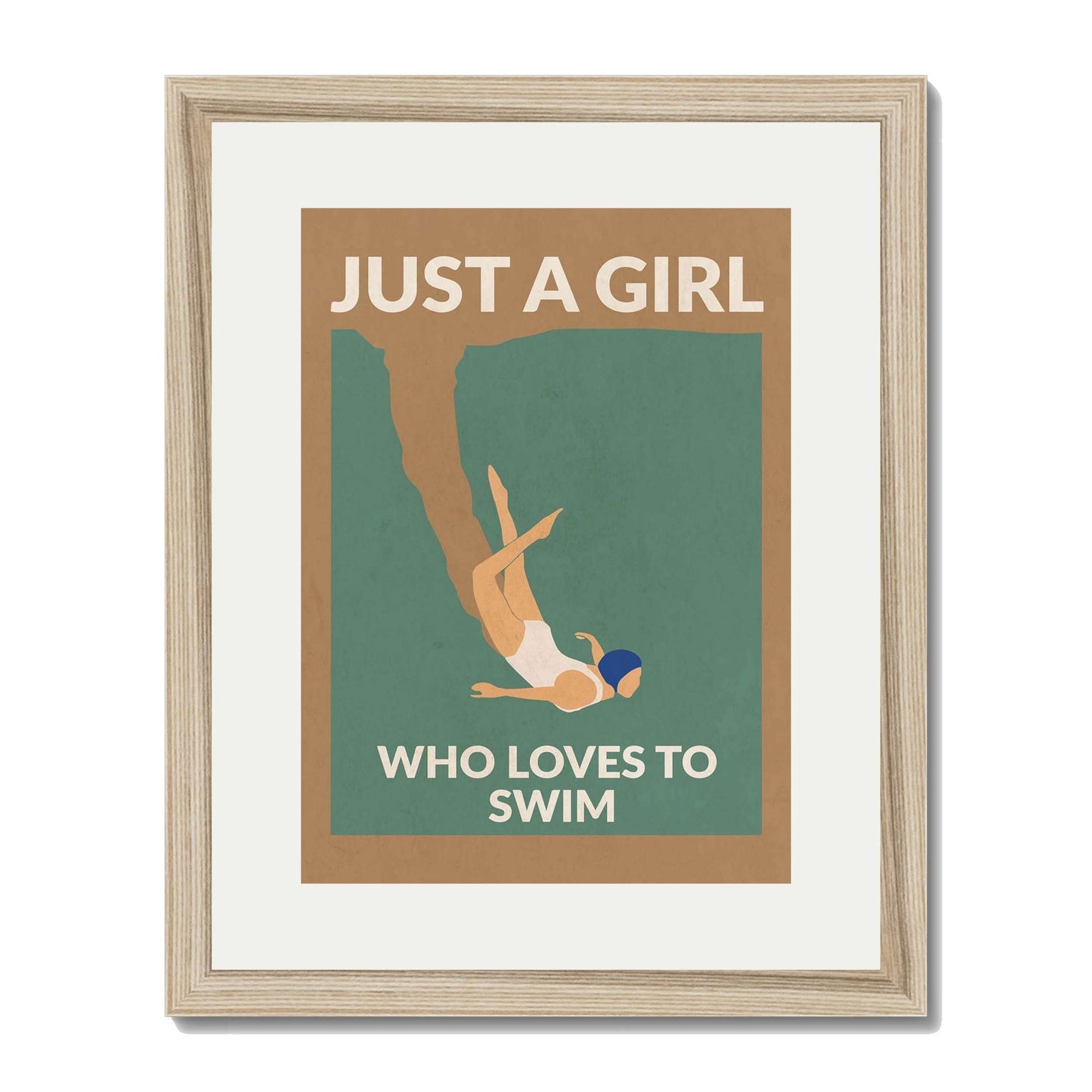 JUST A GIRL WHO LOVES TO SWIM | PRINT
