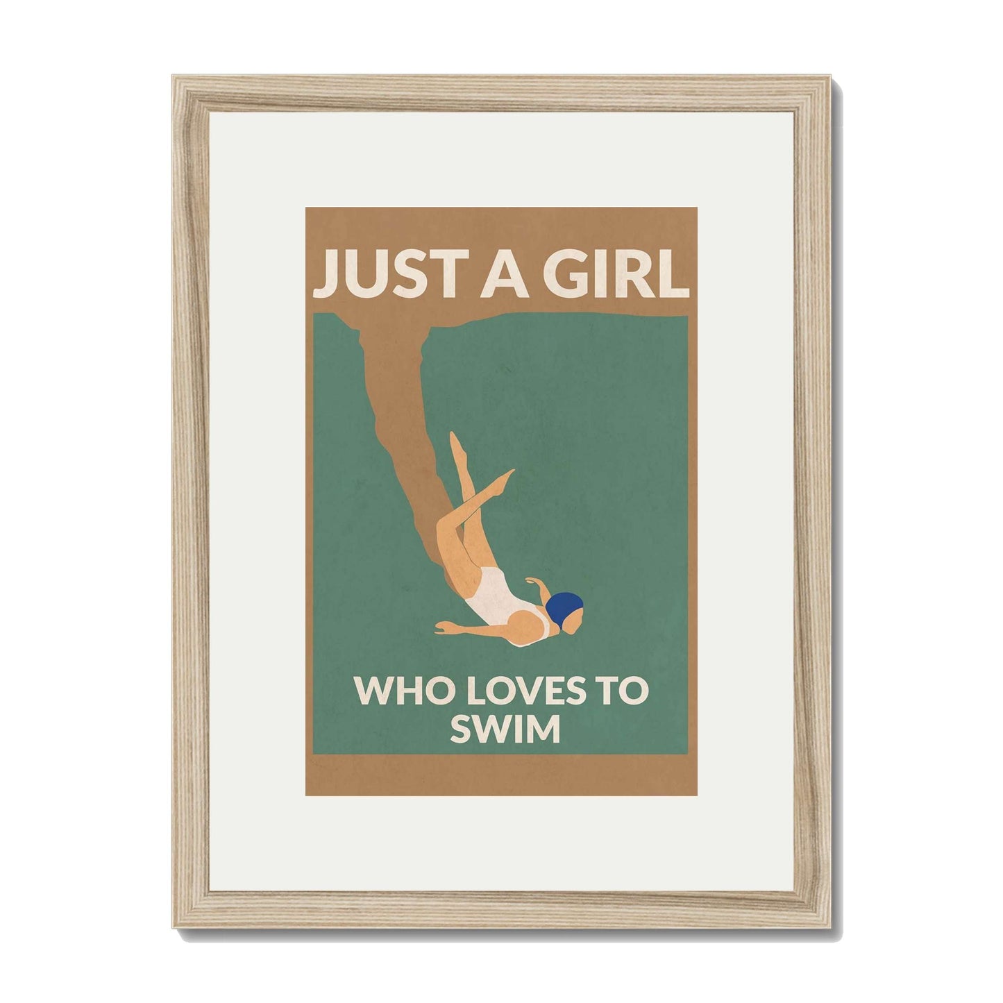 JUST A GIRL WHO LOVES TO SWIM | PRINT