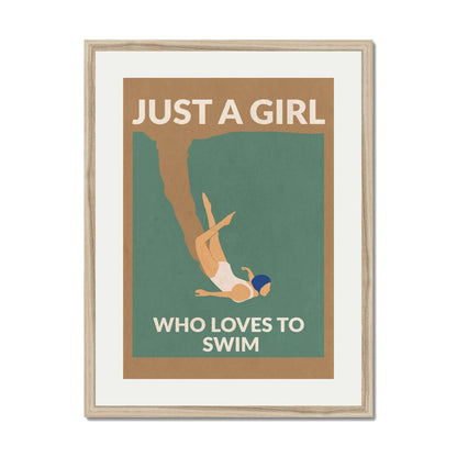 JUST A GIRL WHO LOVES TO SWIM | PRINT