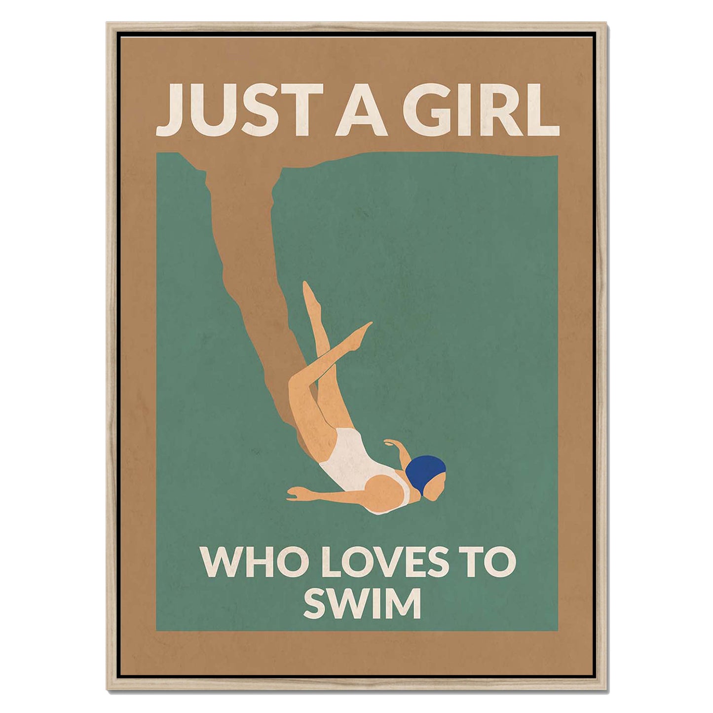 JUST A GIRL WHO LOVES TO SWIM | CANVAS