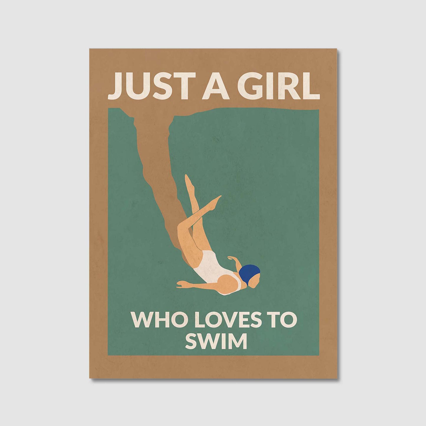 JUST A GIRL WHO LOVES TO SWIM | CANVAS