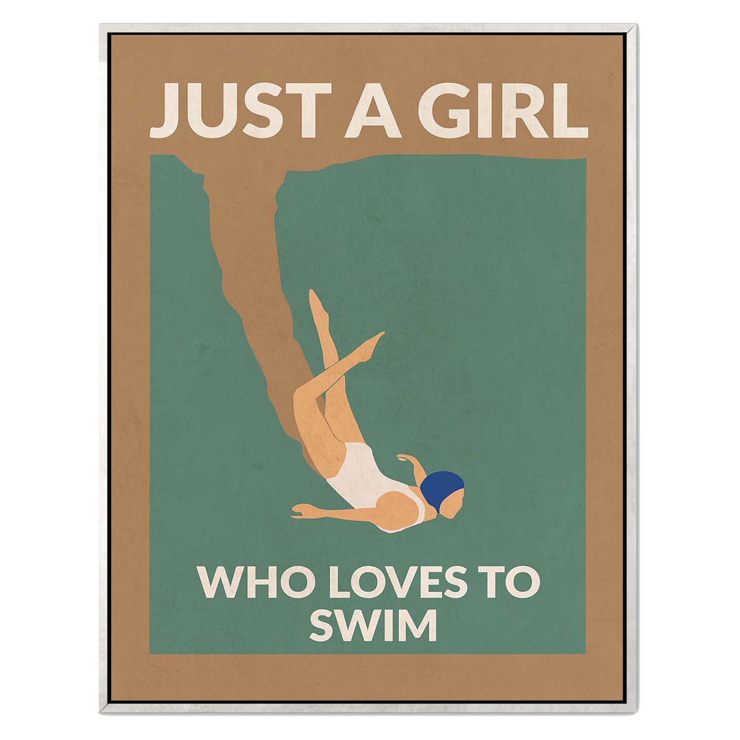 JUST A GIRL WHO LOVES TO SWIM | CANVAS