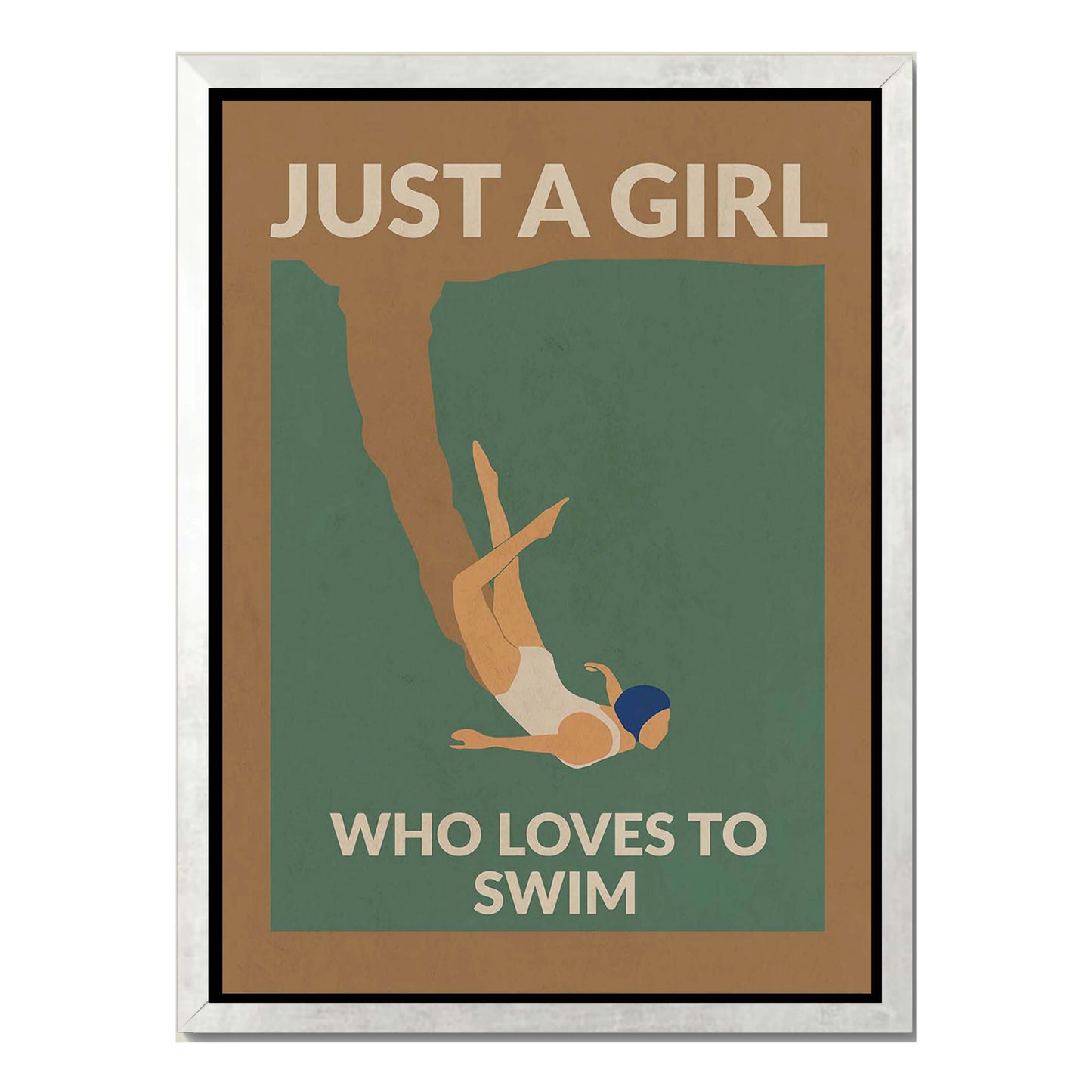 JUST A GIRL WHO LOVES TO SWIM | CANVAS