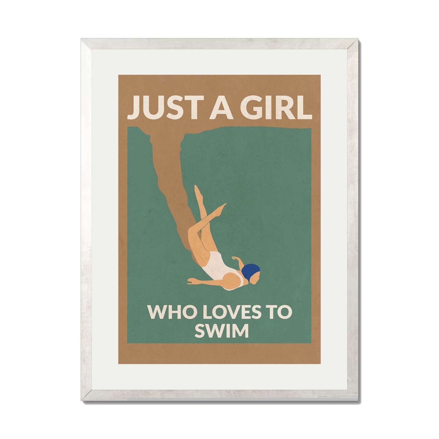 JUST A GIRL WHO LOVES TO SWIM | PRINT