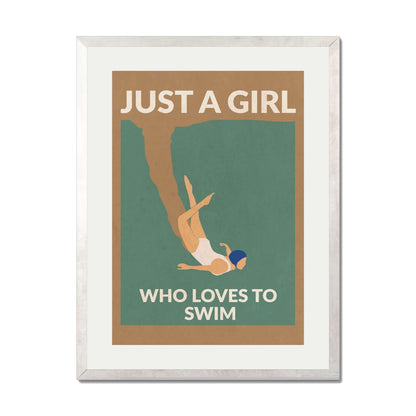 JUST A GIRL WHO LOVES TO SWIM | PRINT
