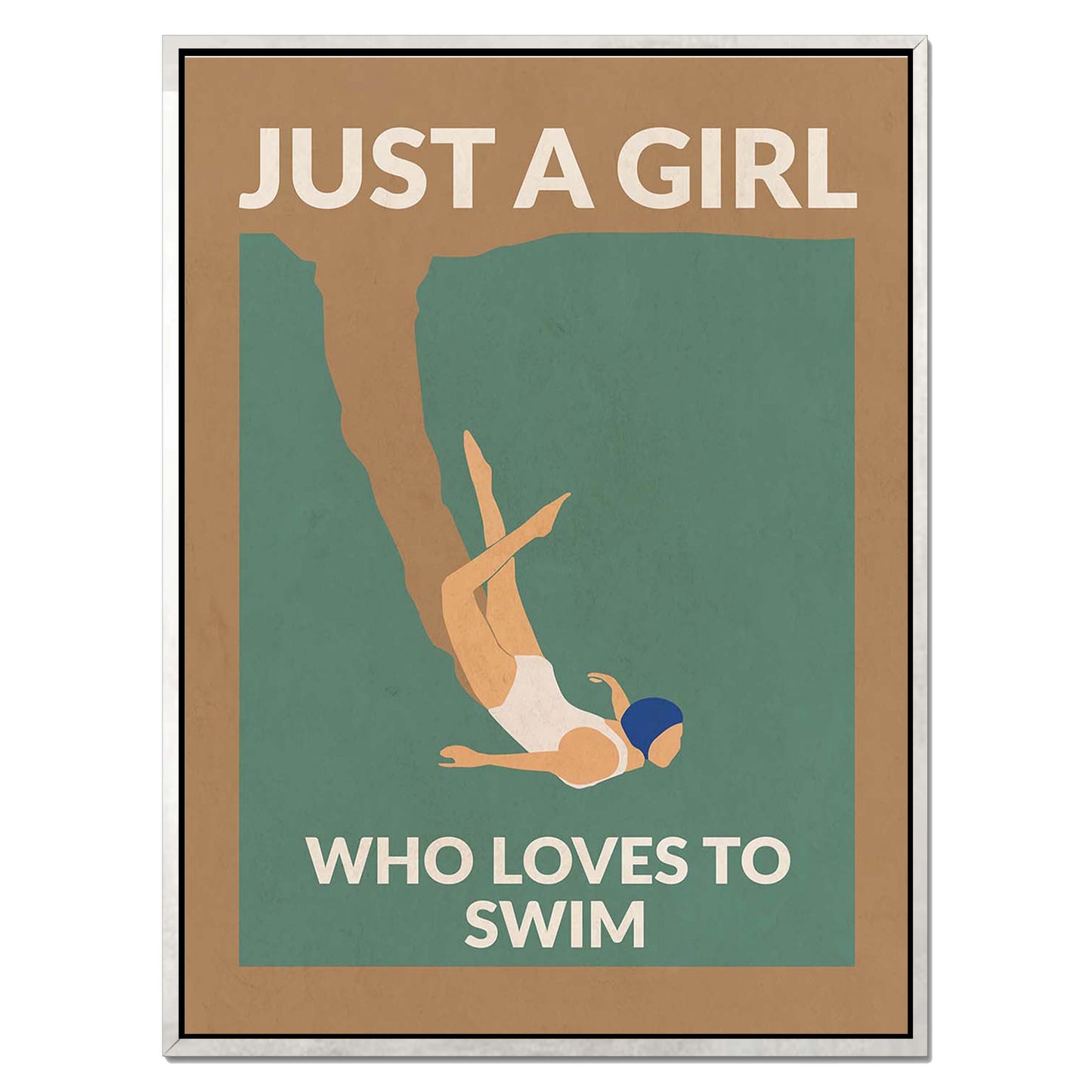 JUST A GIRL WHO LOVES TO SWIM | CANVAS