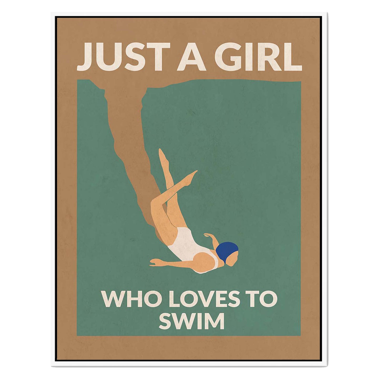 JUST A GIRL WHO LOVES TO SWIM | CANVAS