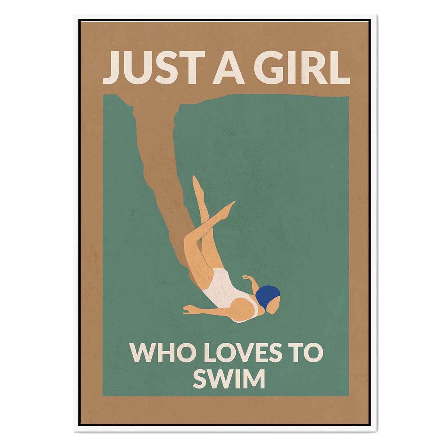 JUST A GIRL WHO LOVES TO SWIM | CANVAS