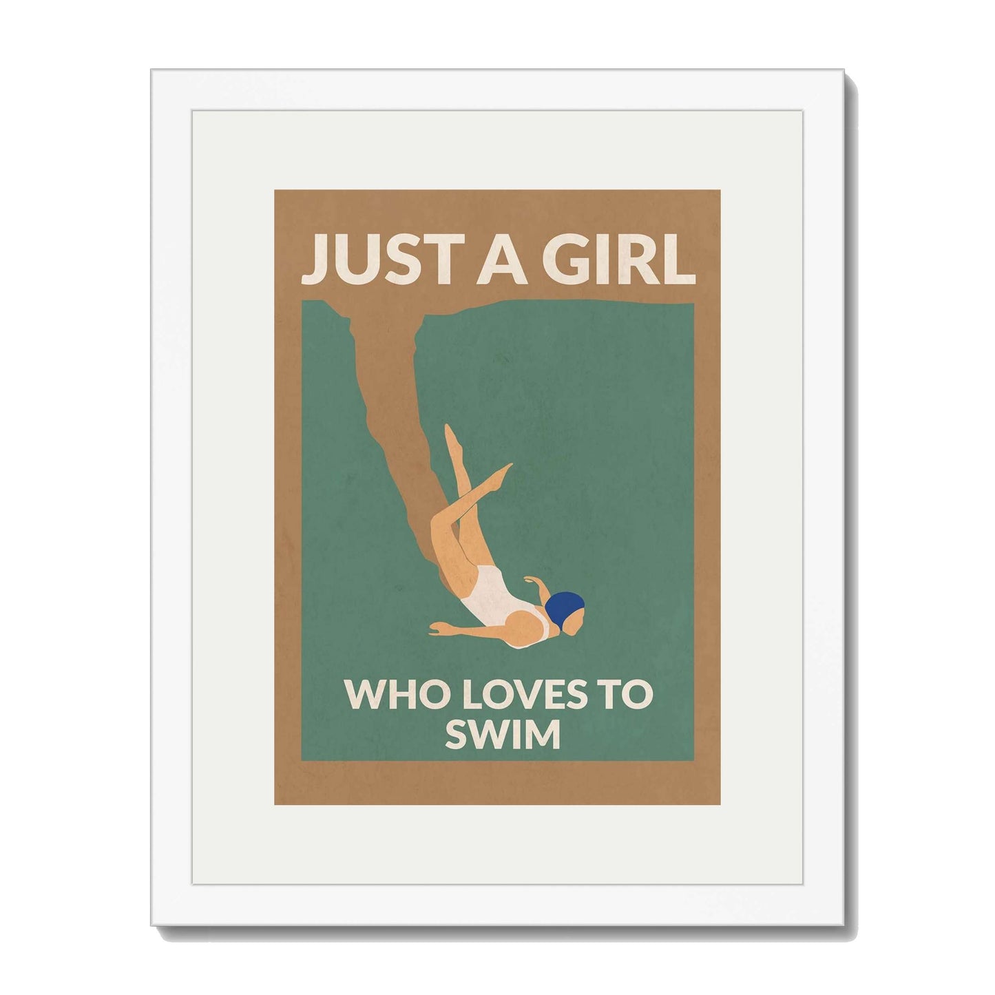 JUST A GIRL WHO LOVES TO SWIM | PRINT
