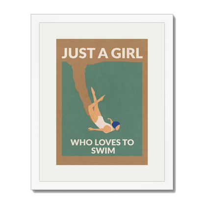 JUST A GIRL WHO LOVES TO SWIM | PRINT