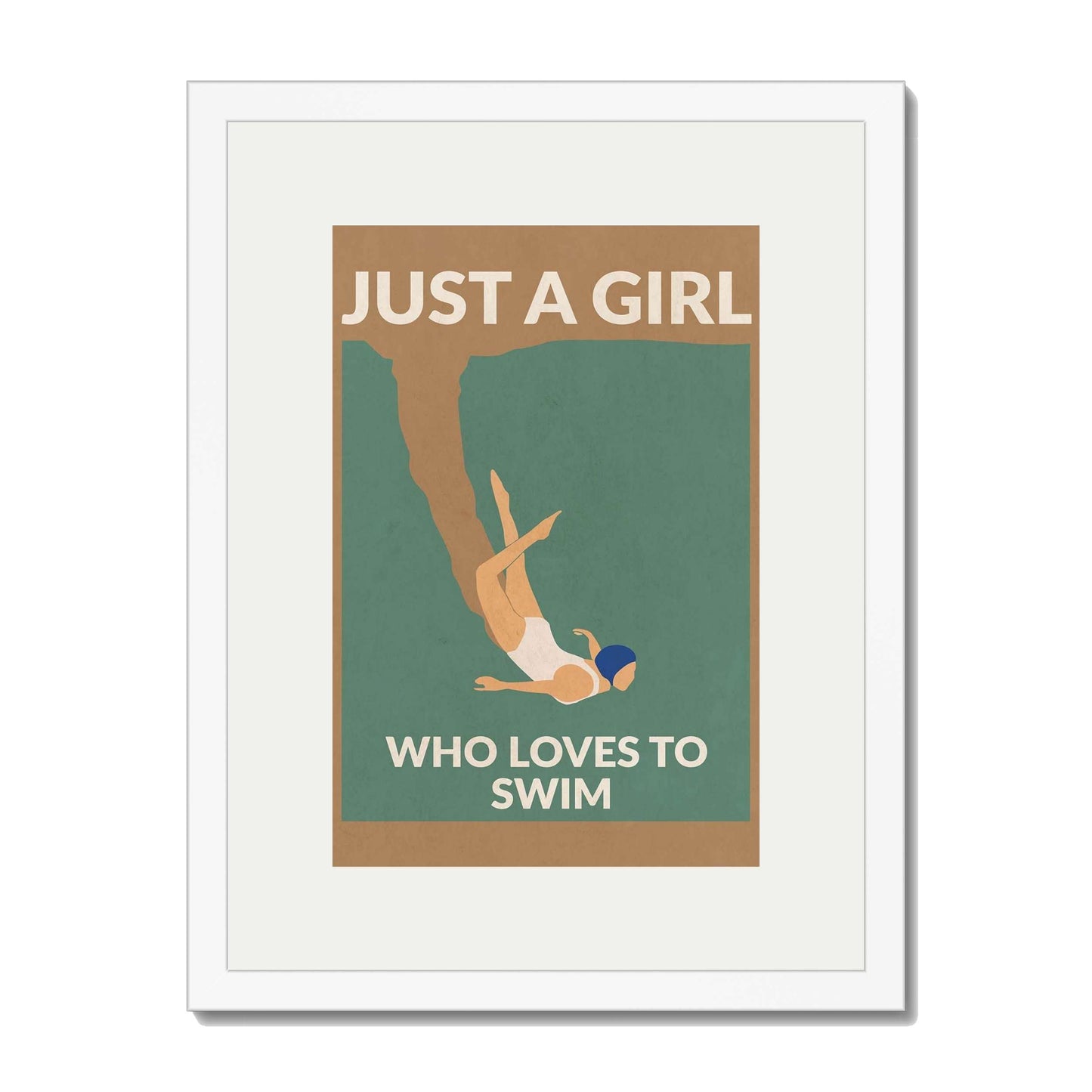 JUST A GIRL WHO LOVES TO SWIM | PRINT