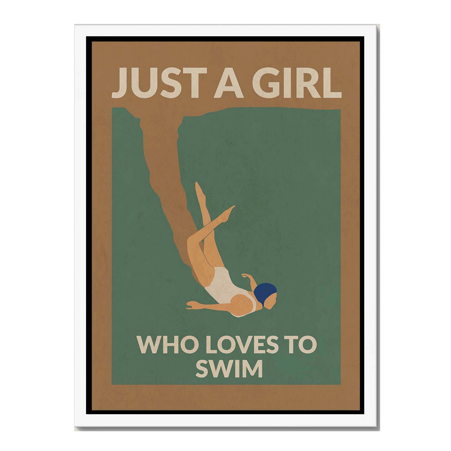JUST A GIRL WHO LOVES TO SWIM | CANVAS