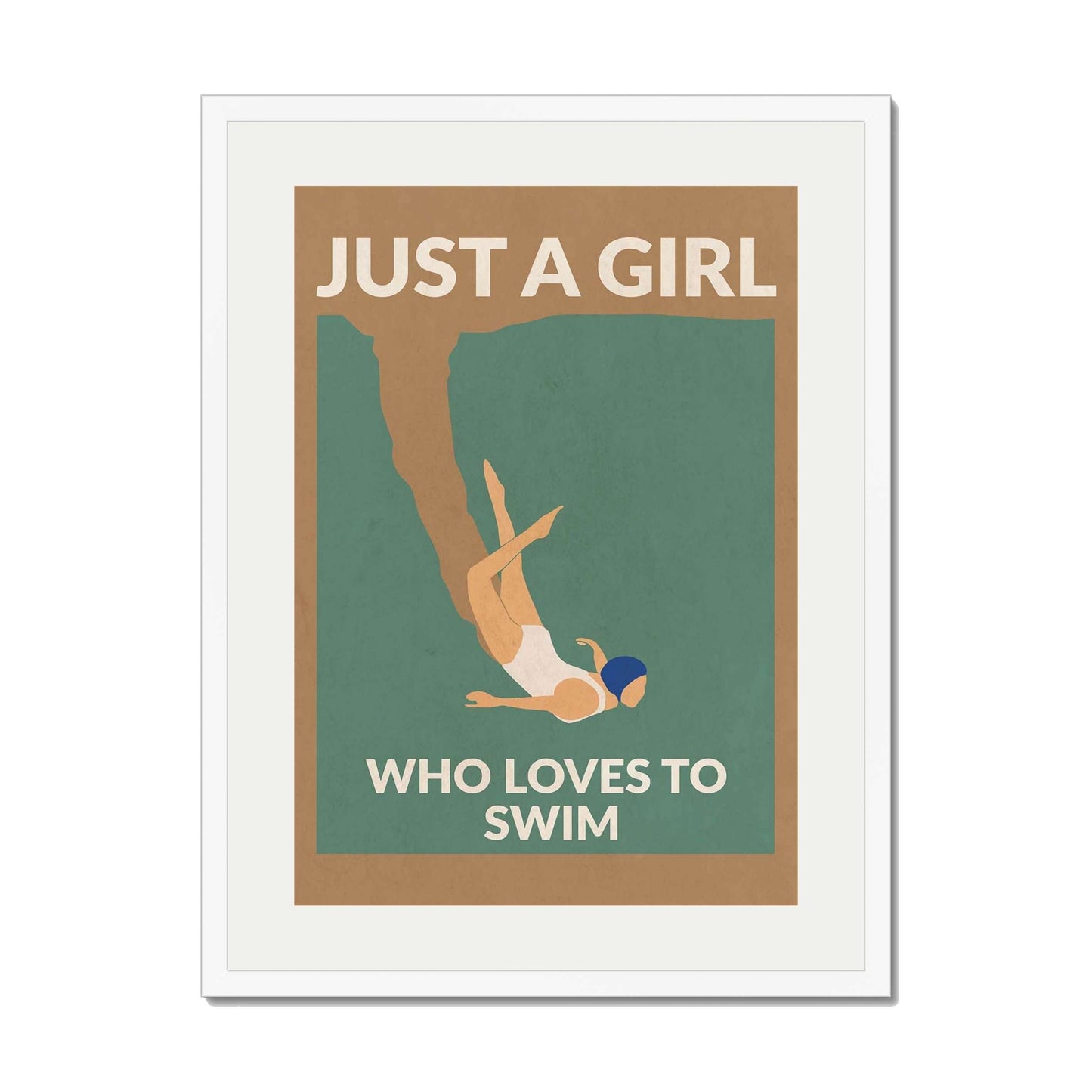 JUST A GIRL WHO LOVES TO SWIM | PRINT