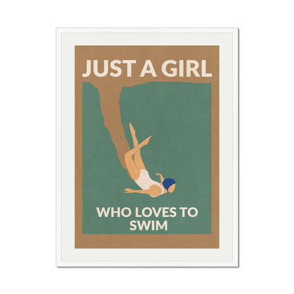 JUST A GIRL WHO LOVES TO SWIM | PRINT