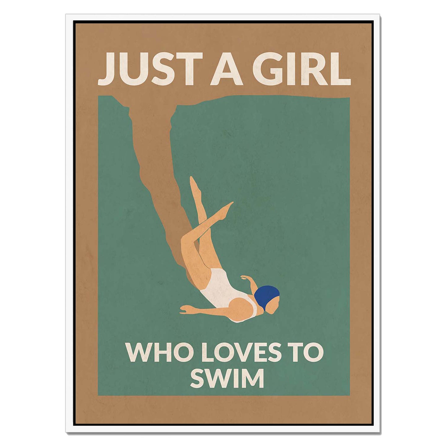 JUST A GIRL WHO LOVES TO SWIM | CANVAS
