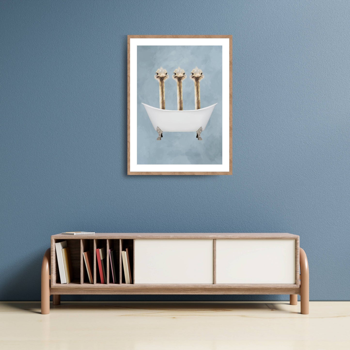 OSTRICHES IN BATHTUB | PRINT
