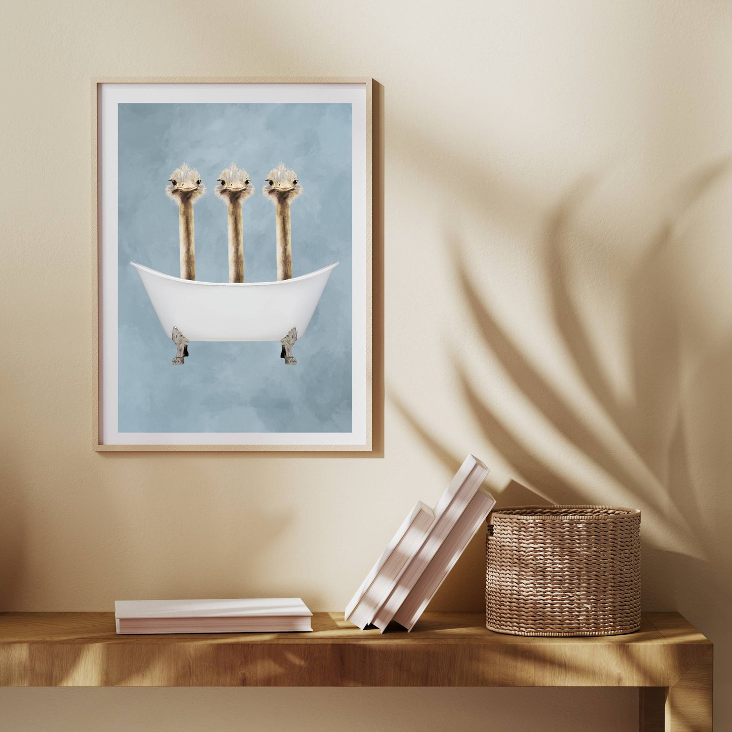 OSTRICHES IN BATHTUB | PRINT