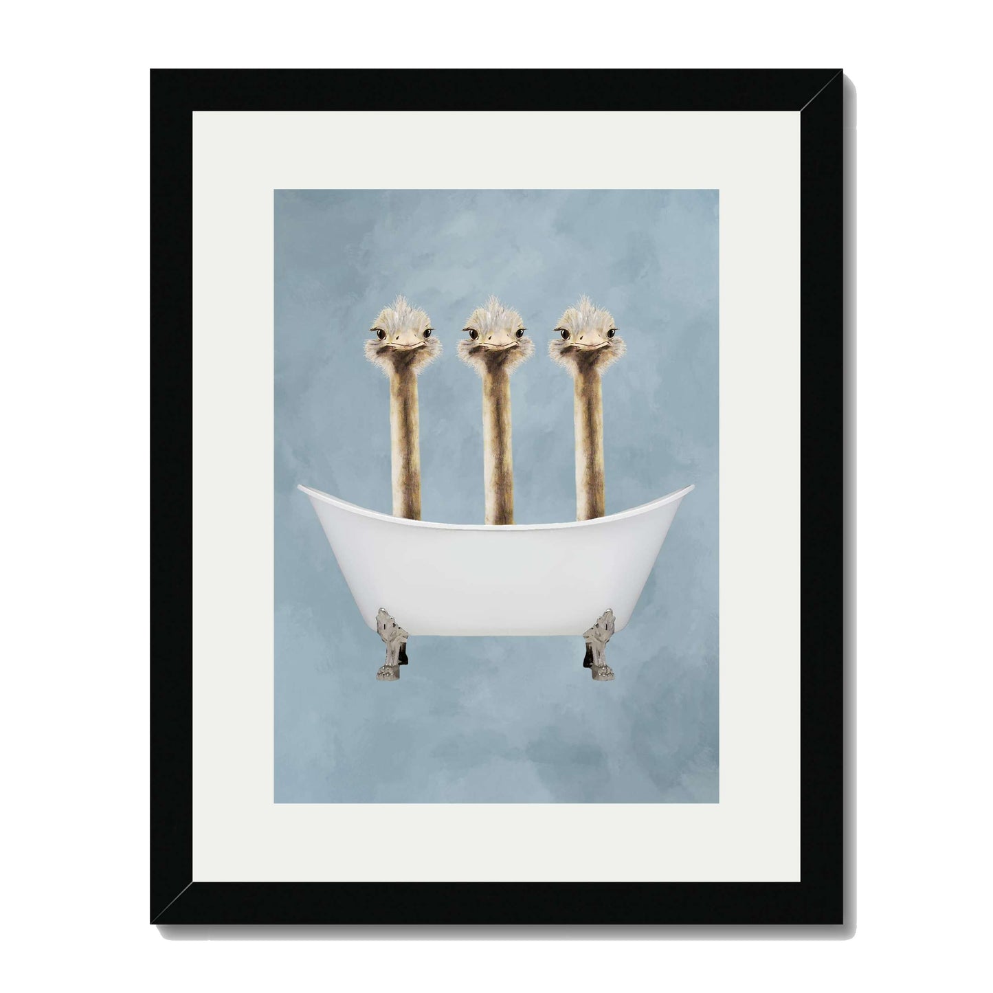 OSTRICHES IN BATHTUB | PRINT