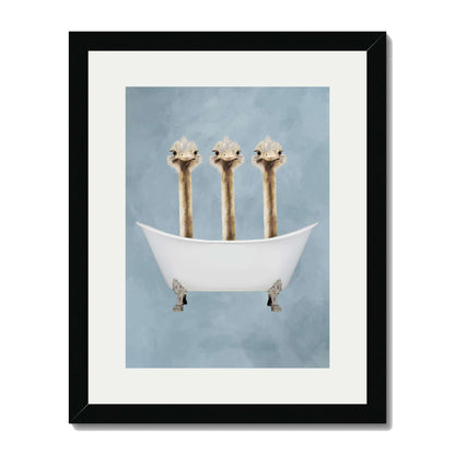 OSTRICHES IN BATHTUB | PRINT