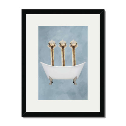 OSTRICHES IN BATHTUB | PRINT