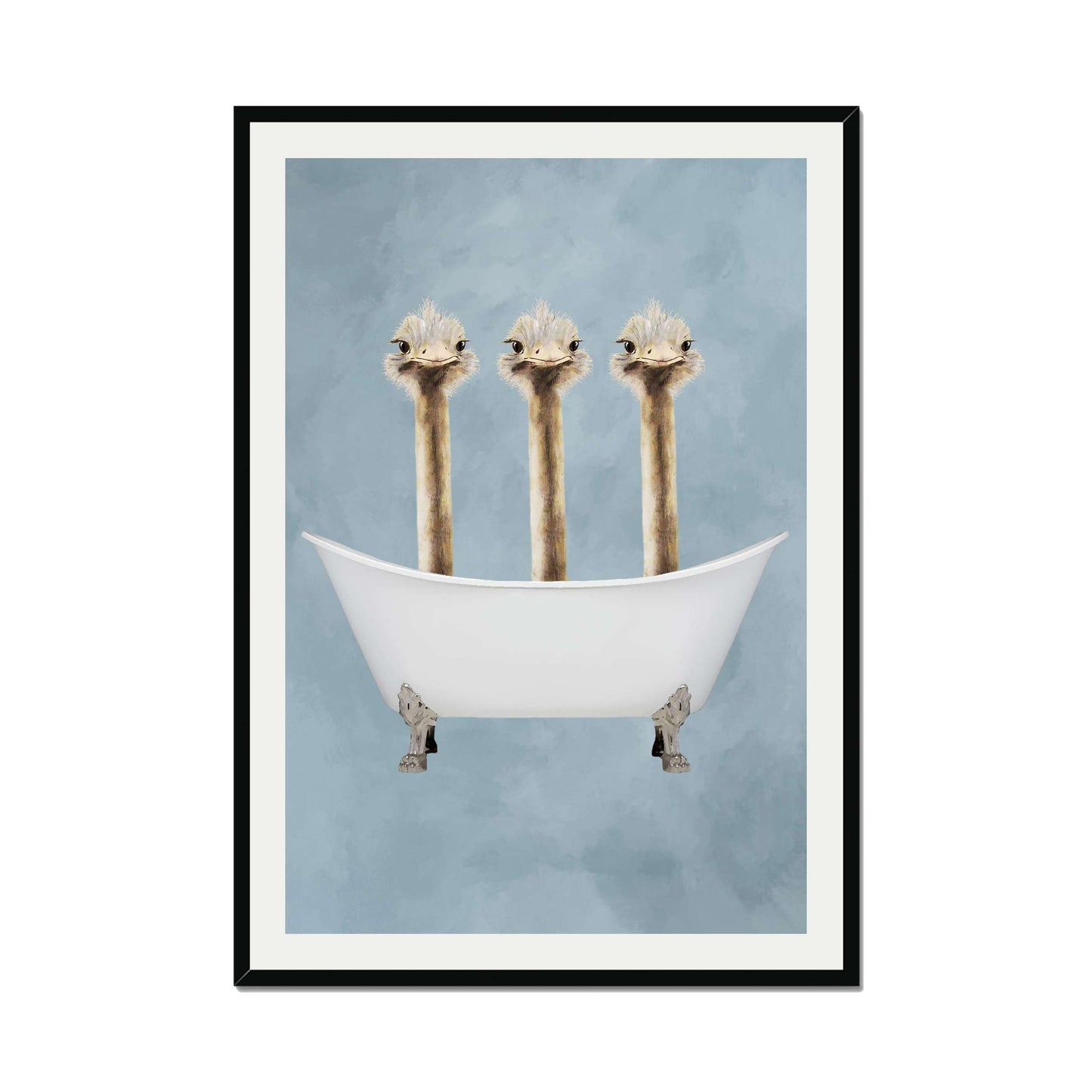 OSTRICHES IN BATHTUB | PRINT