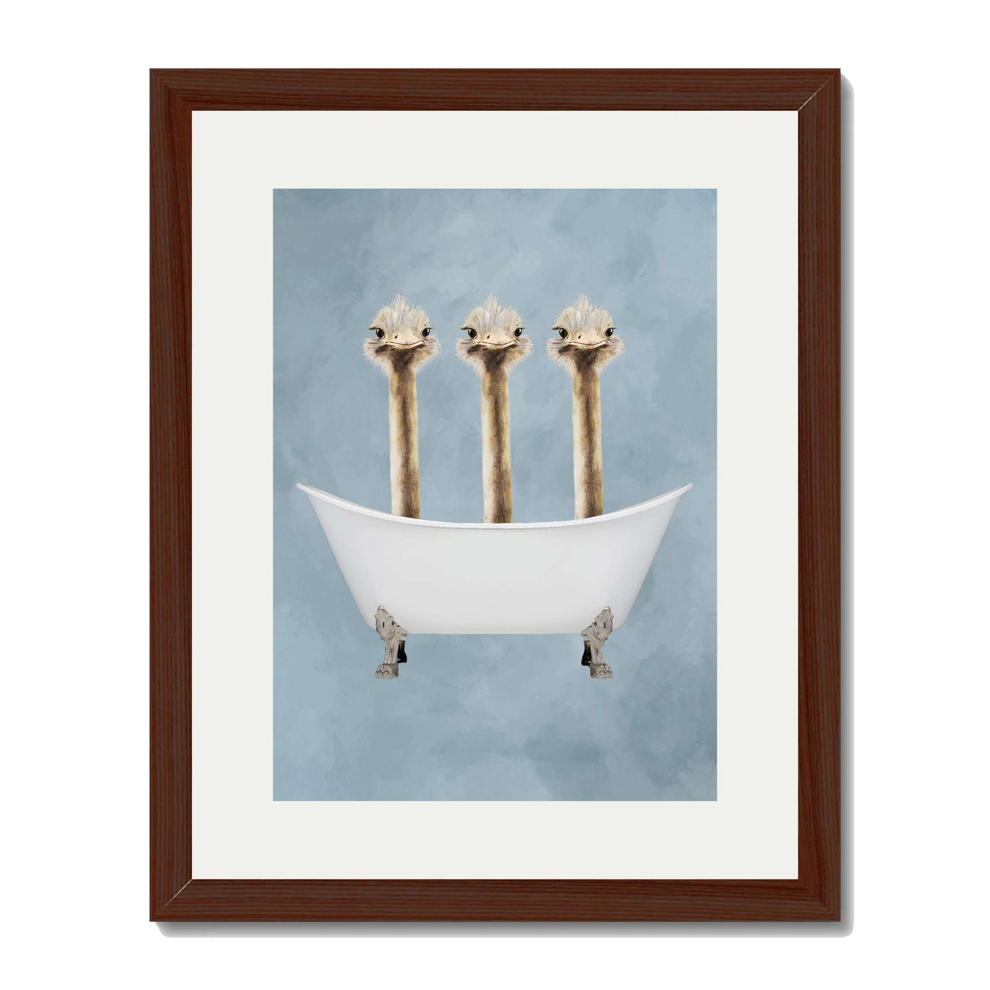 OSTRICHES IN BATHTUB | PRINT