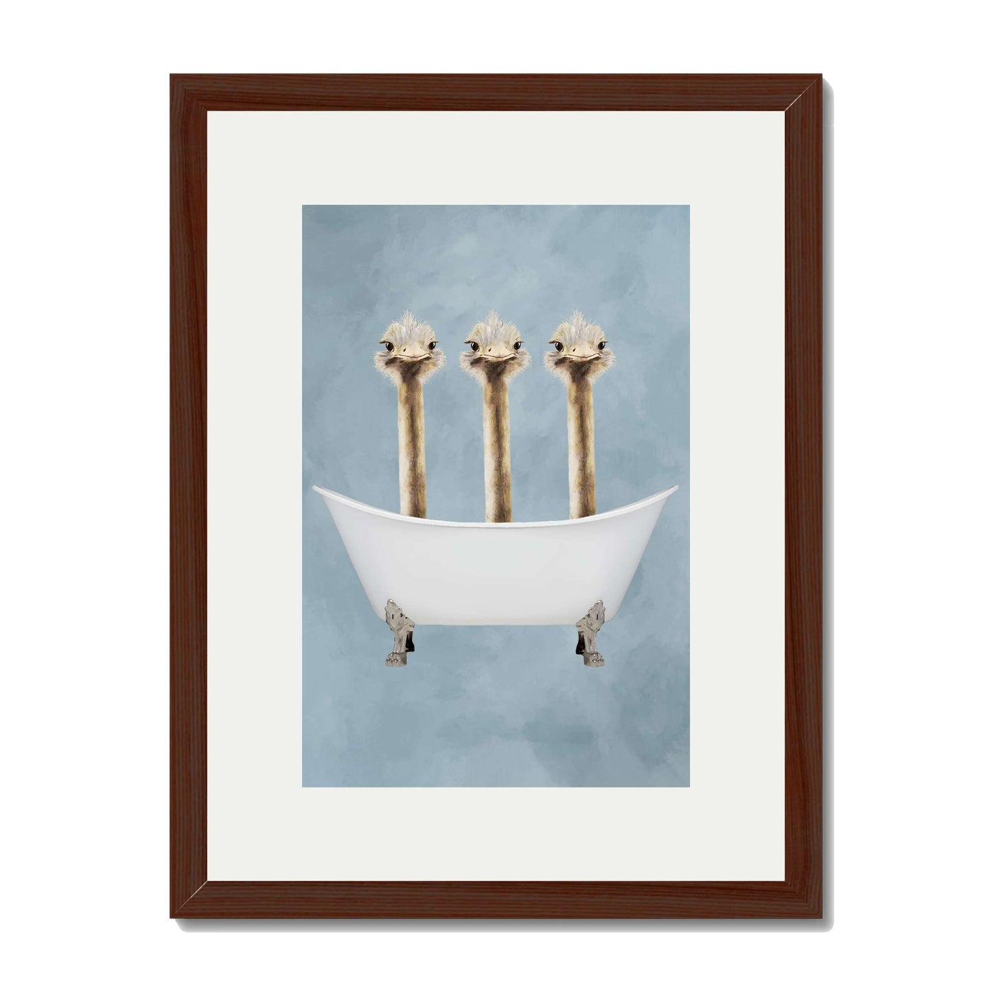 OSTRICHES IN BATHTUB | PRINT