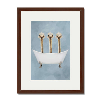 OSTRICHES IN BATHTUB | PRINT