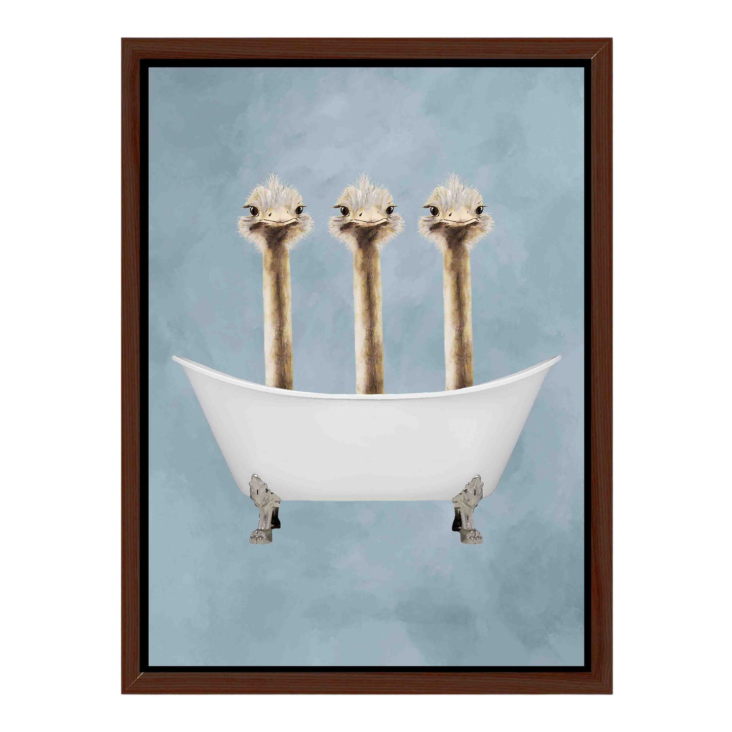 OSTRICHES IN BATHTUB | CANVAS