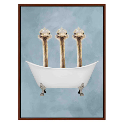OSTRICHES IN BATHTUB | CANVAS
