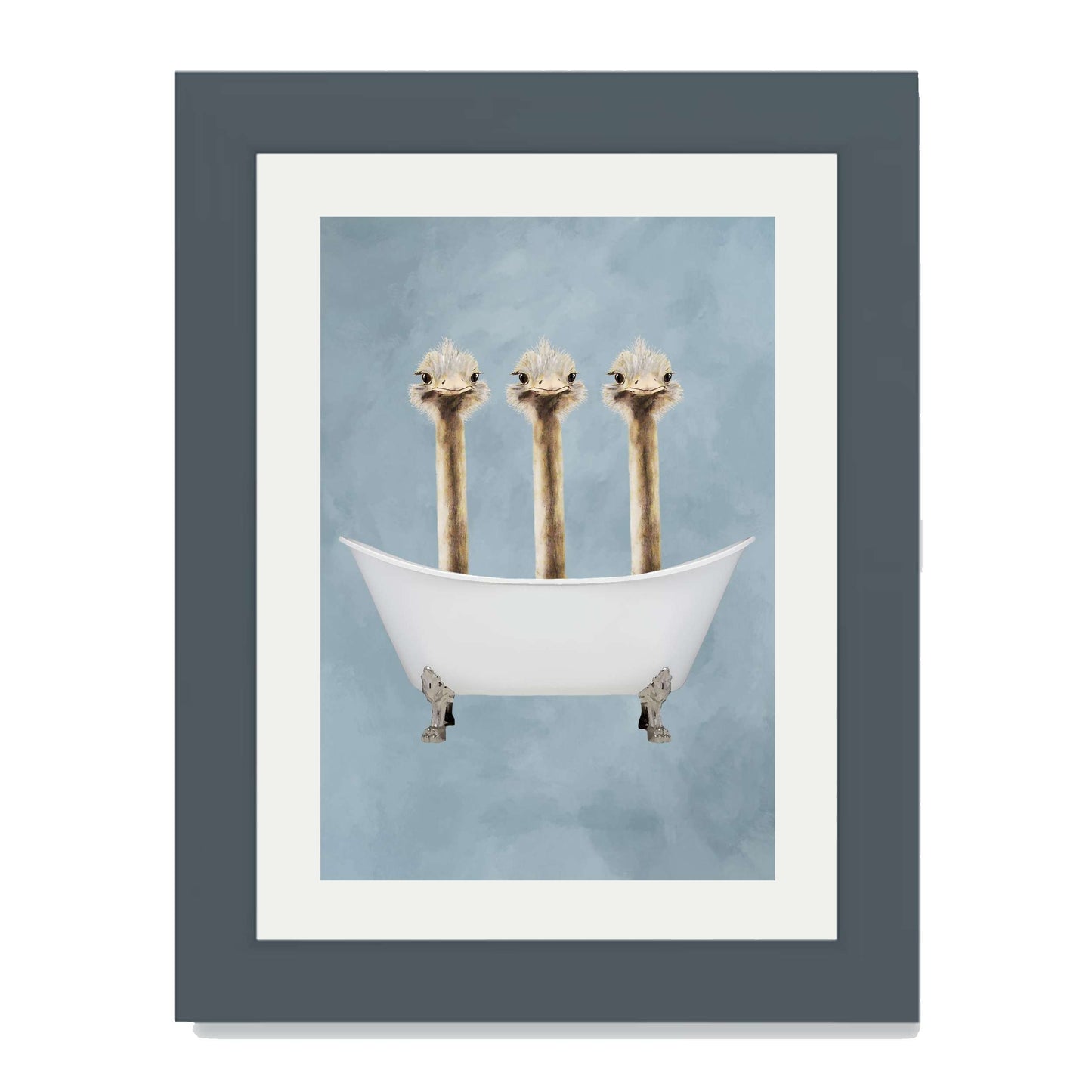 OSTRICHES IN BATHTUB | PRINT