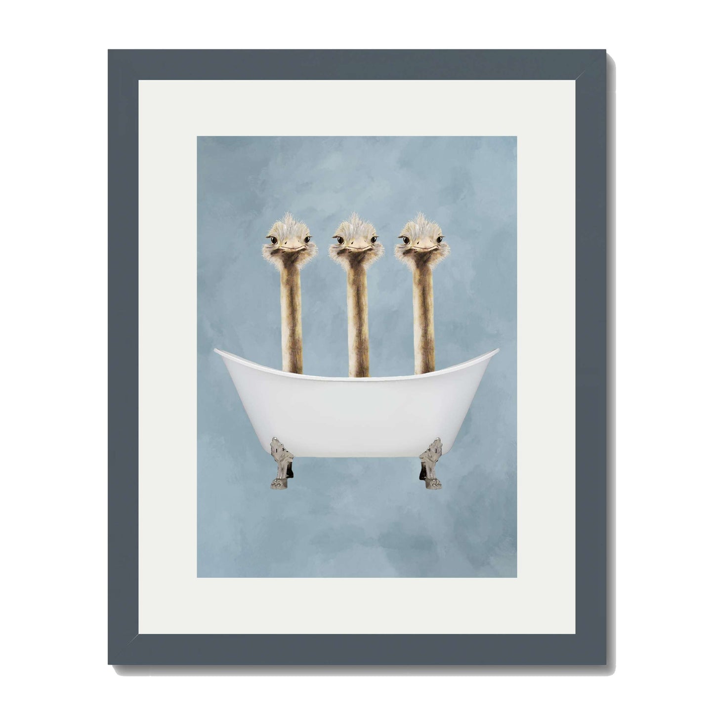 OSTRICHES IN BATHTUB | PRINT
