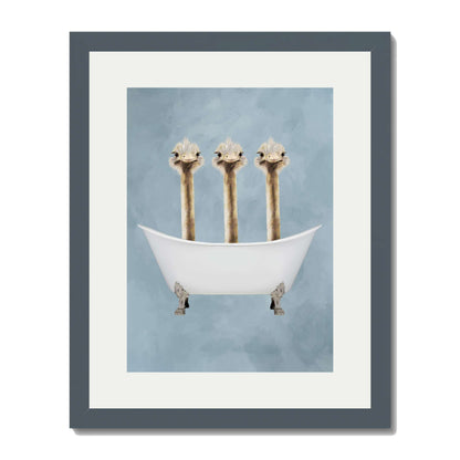 OSTRICHES IN BATHTUB | PRINT