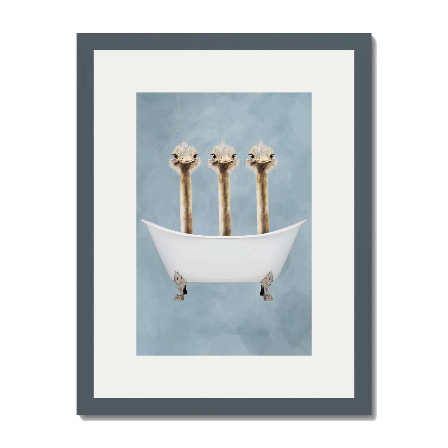 OSTRICHES IN BATHTUB | PRINT