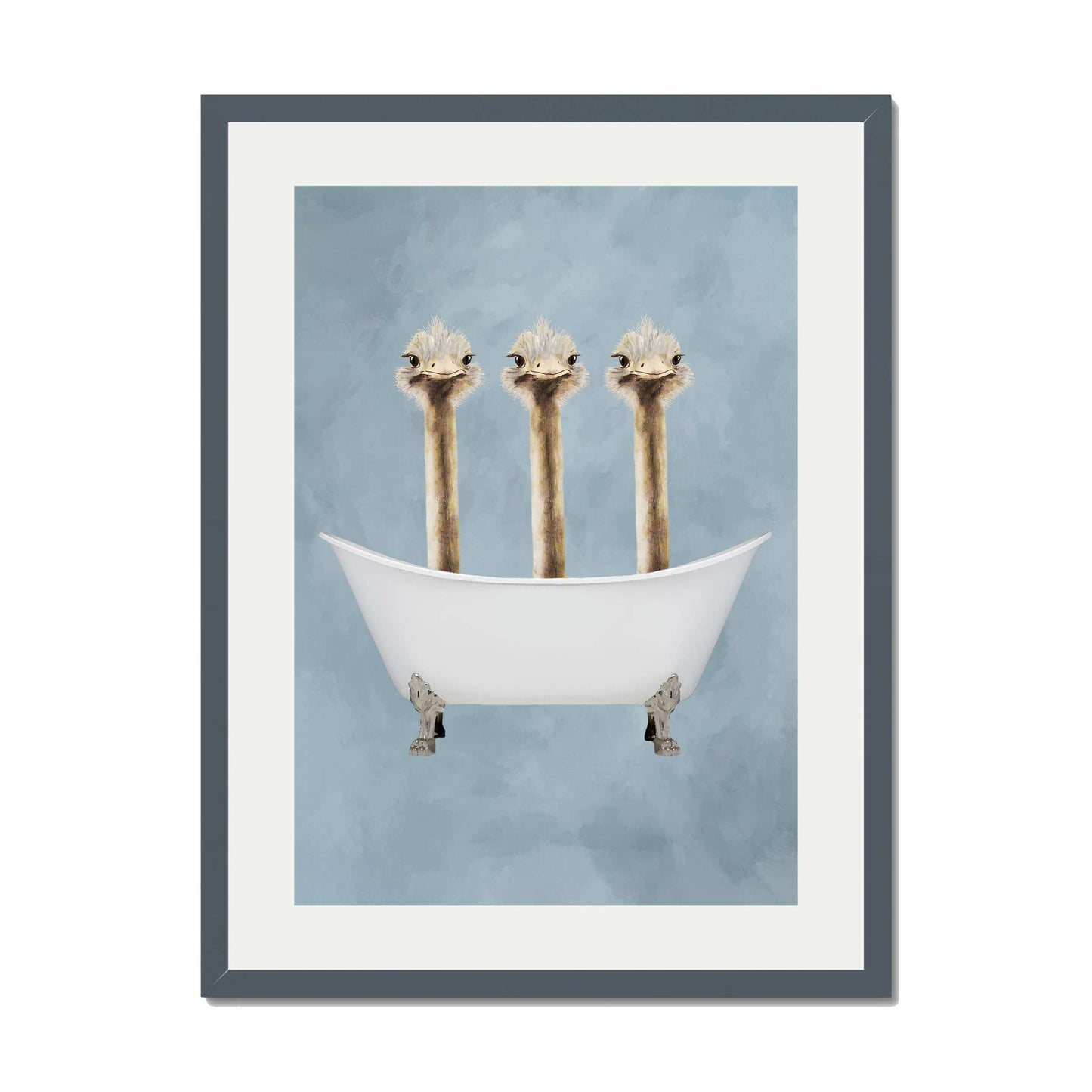 OSTRICHES IN BATHTUB | PRINT