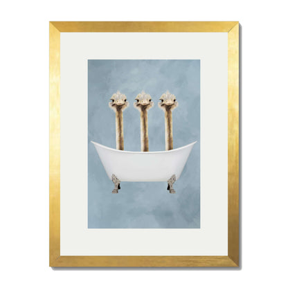 OSTRICHES IN BATHTUB | PRINT