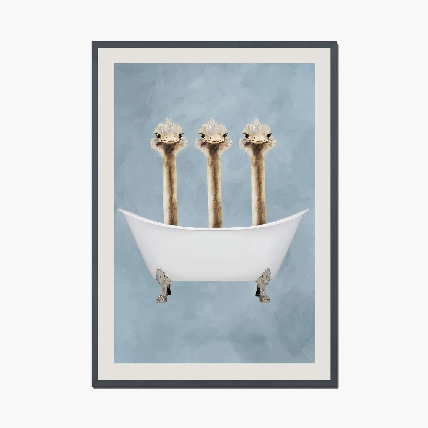 OSTRICHES IN BATHTUB | PRINT